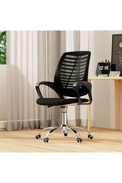 Living Ergonomic Desk Chair with Mesh Back and Sturdy Metal Legs