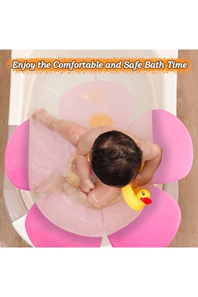 Saharaz Flower Baby Bath,Comfortable Supports the Baby’s Head,Plush Materials,for Newborn 0-6 Months, Red
