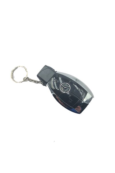dalimag Windproof Lighter, Keychain, Mercedes Benz Model, Black, 7 cm