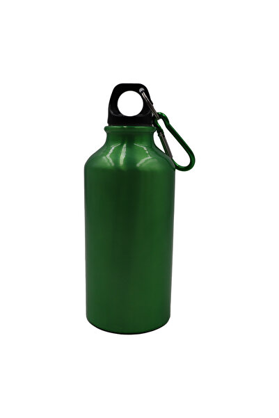 dalimag Metallic Sports Bottle, 400 ml, Hook, Green,
