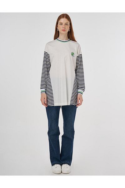 KYR 100% Cotton Crew Neck Sweatshirt Optical White