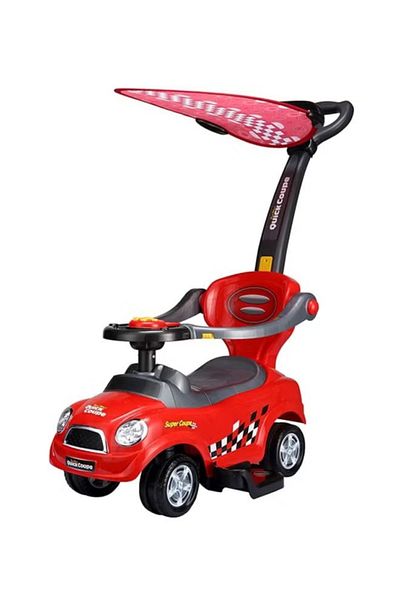 rexa 3-in-1 Push Car Ride-On with Safety Fence – Toddler Ride, Push & Stroll Vehicle