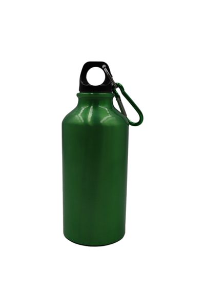 dalimag Metallic Sports Bottle, 400 ml, Hook, Green,