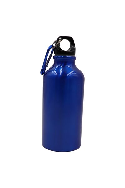 dalimag Metal Sports Bottle, 400 ml, Hook, Blue