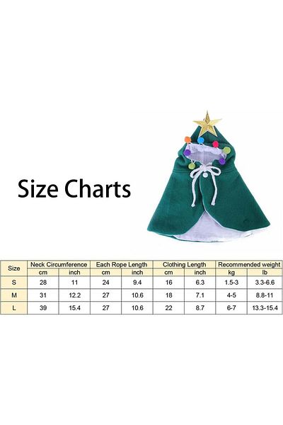 KADBLE Costum de Crăciun pentru câini și pisici, material textil, multicolor, M