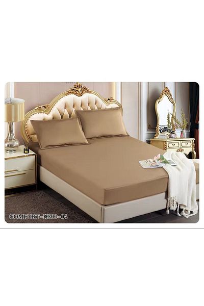 FIONNA.RO Husa Cu Elastic Din Jersey Reiat 180x200cm - Bone