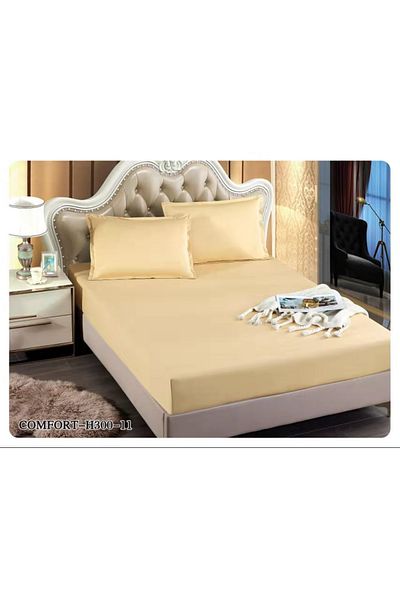 FIONNA.RO Husa Cu Elastic Din Jersey Reiat 180x200cm - Butter