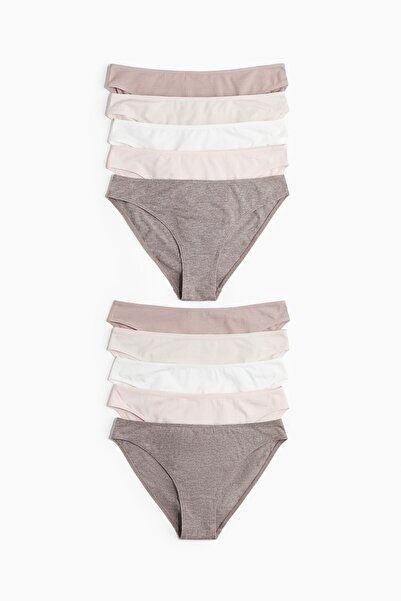 H&M 10'lu Pamuklu Külot