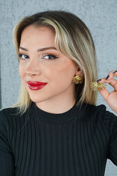 TRENDTAKI solare mistik güneş küpe gold kaplama 00371