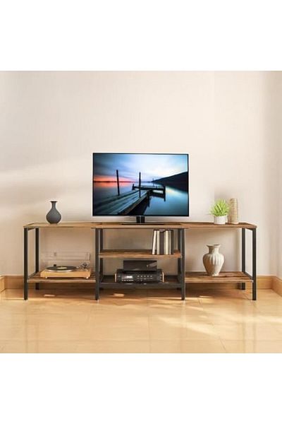 AGD Multifunctional TV Console Table for Home Living Room, TV Stand 180 * 40 * 52cm Support TV Screens U