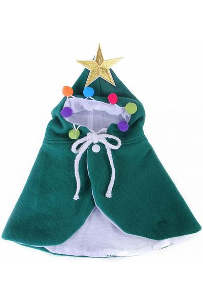 KADBLE Costum de Crăciun pentru câini și pisici, material textil, multicolor, mărimea S