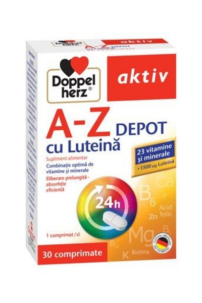 Doppelherz Aktiv A-Z Depot cu Luteina, 30 comprimate