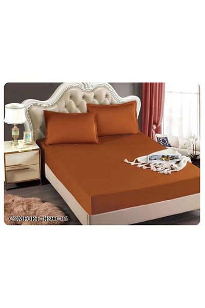 FIONNA.RO Husa Cu Elastic Din Jersey Reiat 180x200cm - Brown