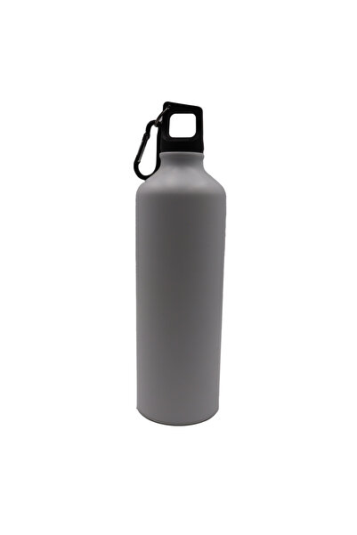 dalimag Metal Sport Bottle, 800ml, Clip-On Hook, White,