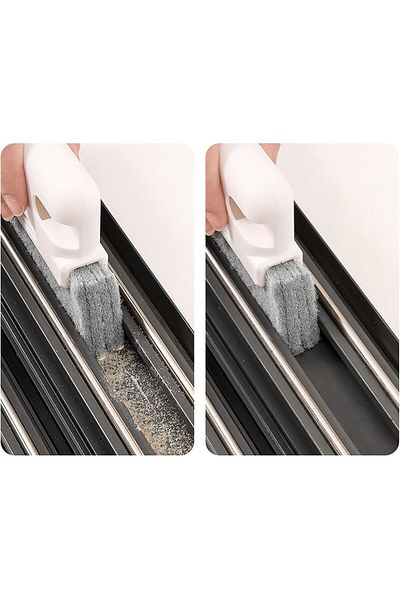 Cozy Nest 3-Pack Window Groove Cleaning Brush Set with Removable Scraper Gap Crevice Cleaner Tool