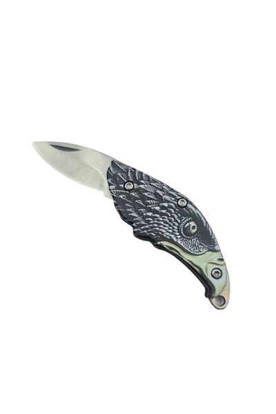 dalimag Mini Foldable Knife with Manual Opening, Eagle Model, Hook, 7 cm,