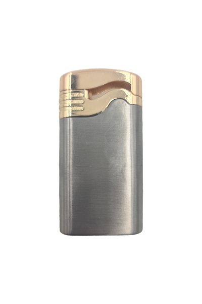 dalimag Gas Lighter, Windproof, Rechargeable, Adjustable Flame, Trigger Opening, Robotic Model, Gray
