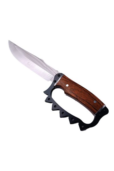 dalimag Cutit Pumnal cu Lama din Otel Inoxidabil, Maner Lemn, Husa Textila cu Prindere Curea, 32 cm