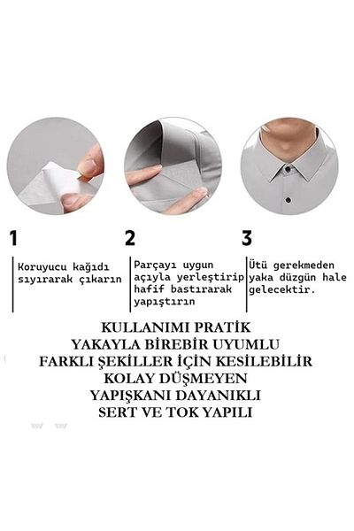 MONJARO Collar Straightener - 30 Pairs - Adhesive Transparent Sticker That Keeps Shirt and T-Shirt Collars Straight