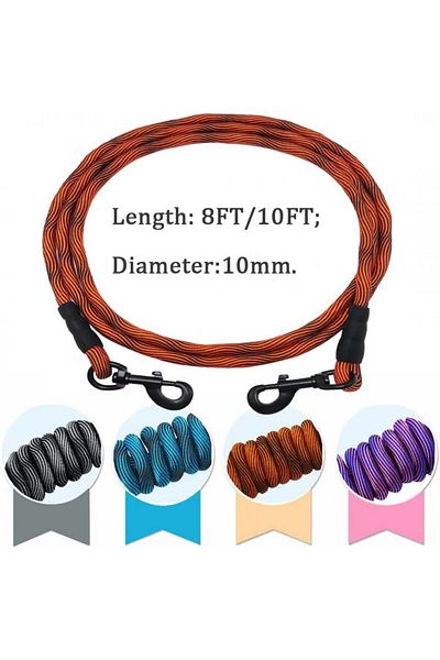 MayPaw Dog Leash, Nylon, Orange/black, 3 M