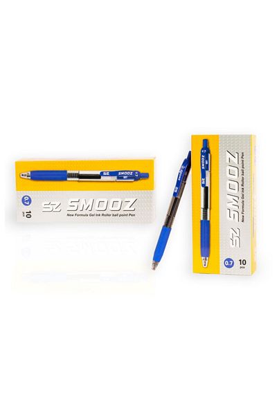 SMOOZ 10-Piece New Formula Gel-Ink Roller Ballpoint Pen 0.7 mm