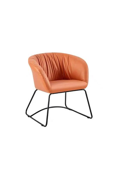 rexa Exotic Designs Occasional Contemporary Chair Orange