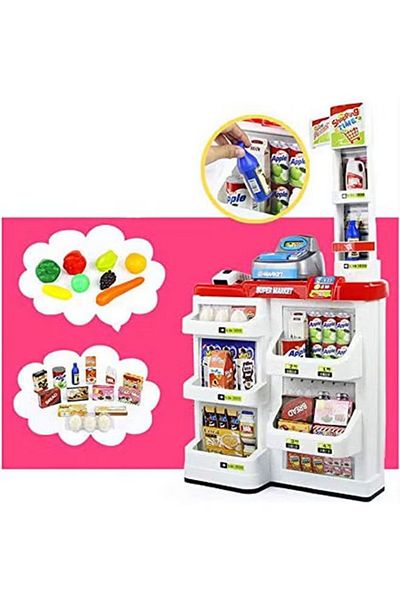 rexa Children 'S Home Supermarket Toy Shopping Cart Cash Register Sets