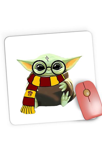 OEM Mousepad Gaming Baby Yoda Harry Potter Cute, Mandalorian, 21x19 cm