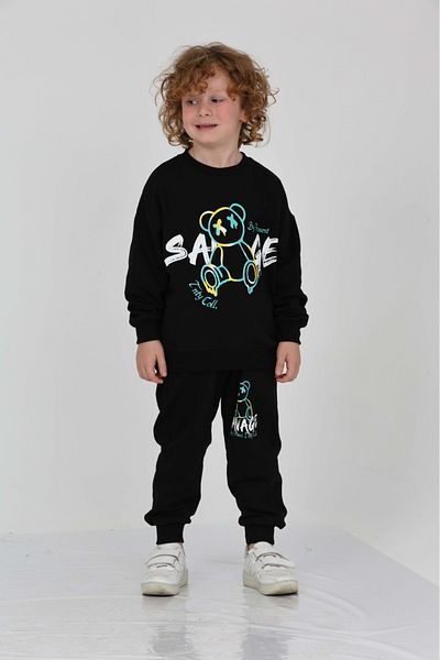 Toontoy Boy's Savage Printed Tracksuit Set