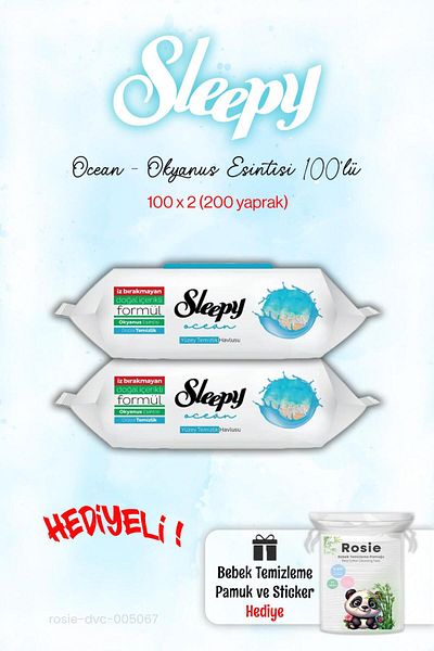 Sleepy Ocean - Ocean Wet Towel 2-Pack and Rosie