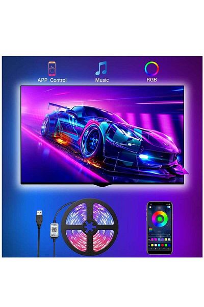 COOYA TV LED Backlights 3M, 9.8FT LED Strip Lights with Bluetooth APP Control for 40-60 inch TV