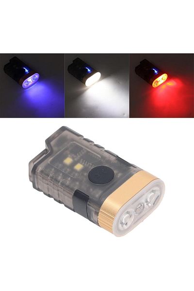 fulina Mini LED flashlight, high brightness, rechargeable, 5 modes, 4 lighting angles, USB C charging