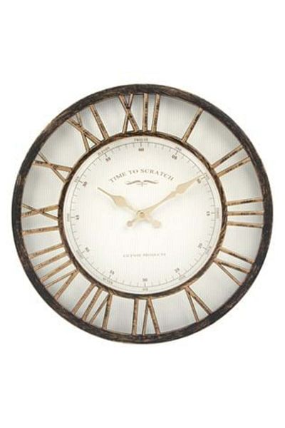 OEM Wall Clock with Latin Numbers Bronze Ø40.6 x 5 cm