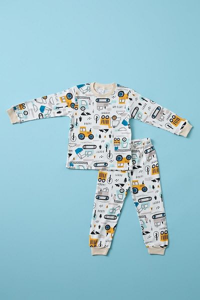 BONY SOCKS Boy's Tractor Printed Pajama Set