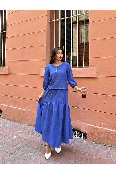 ikomteks Linen Skirt Set