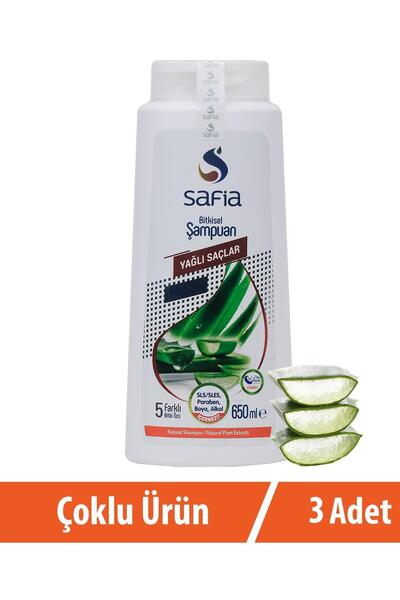 Safia Yağlı Saçlar Şampuan 3x650 ml