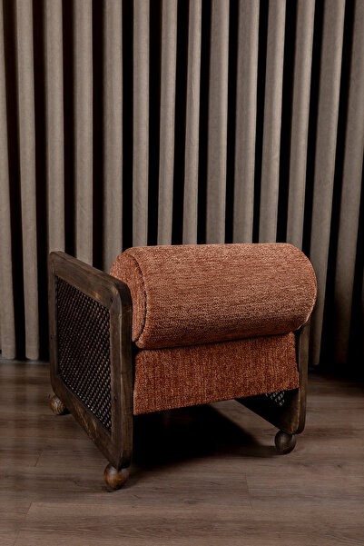 Aberteka ANİTA Ahşap Hazeranlı Bukle Kumaş Berjer