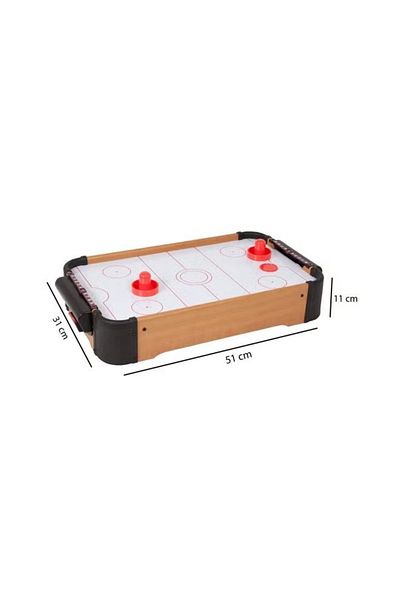 domenıcoo Wooden Indoor Air Hockey Game – 51x31x11 cm – Compact Tabletop Arcade Set