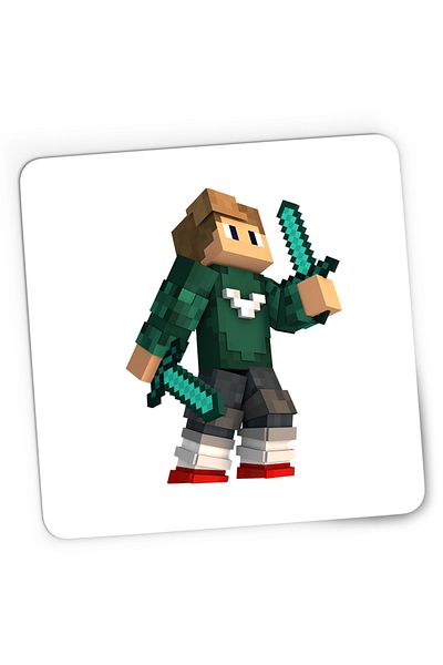 OEM Mousepad Gaming Skin Green Swords Minecraft, 21x19 cm