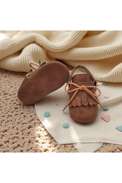 Çago kids Baby Loafer Shoes Ankle Hidden Lace-Up Adjustable