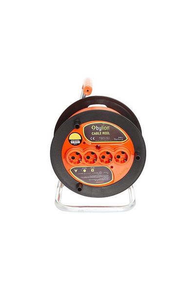 Bylion Cable Reel 3x1.5 Cu, 50M with 4 Schuko Sockets