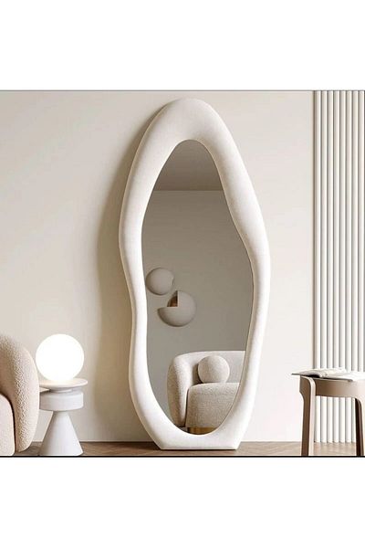 Generic Grotte Cave door mirror luxury fabric frame