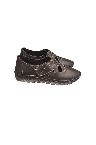SOLMAZ Ma Es105 Genuine Leather Casual Silicone Sole Women's Shoes