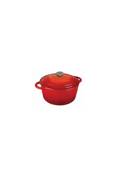 Kinghoff Enameled cast iron pot 4 liters, 24cm, saucepan with lid, red,