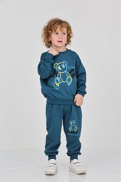 Toontoy Boy's Savage Printed Tracksuit Set