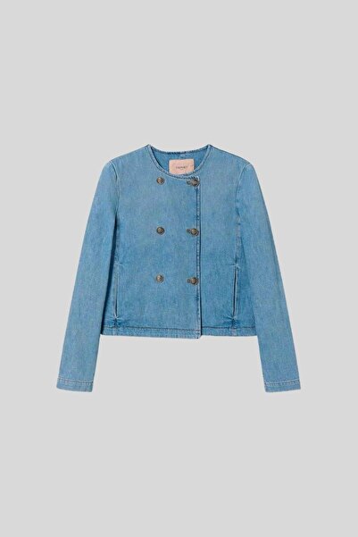 TWIN SET Twinset Kadın Jean Ceket