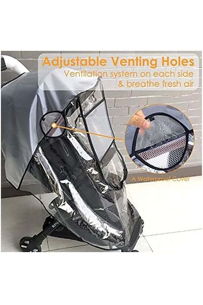 COOYA Baby Stroller Weather Shield Universal EVA Transparent Rain Cover for Buggy Carriage Travel Outdoor