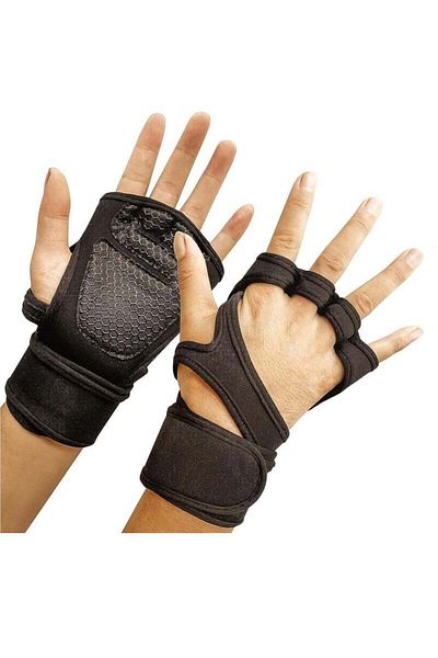 COOYA Gym Workout Gloves Cross Weight Lifting Gloves with Built in Wrist Wrap Support for Men and Women