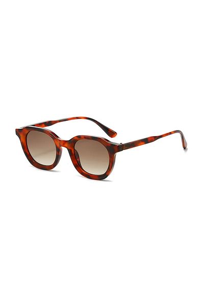 Toz Vintage Grovela Leopard Pattern Brown Glass Vintage & Retro Unisex Sunglasses