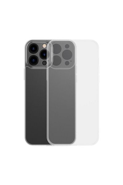 Baseus Etui pokrowiec do iPhone 13 Pro Max sztywna obudowa z żelową ramką przezroczysty